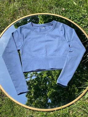 Athletic Cropped Long Sleeve Tee - Blue Aerie / Offline